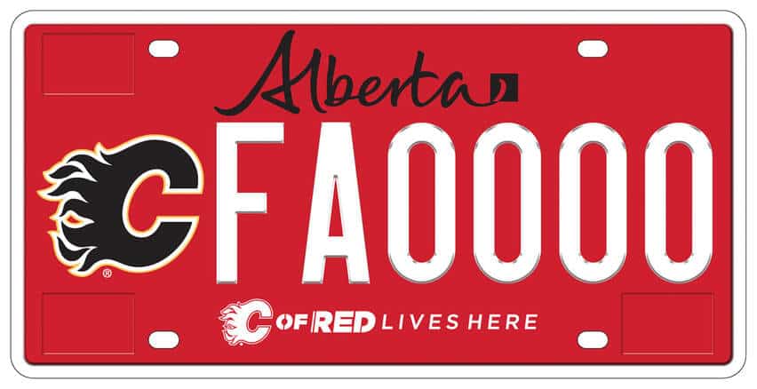 calgary flames plate